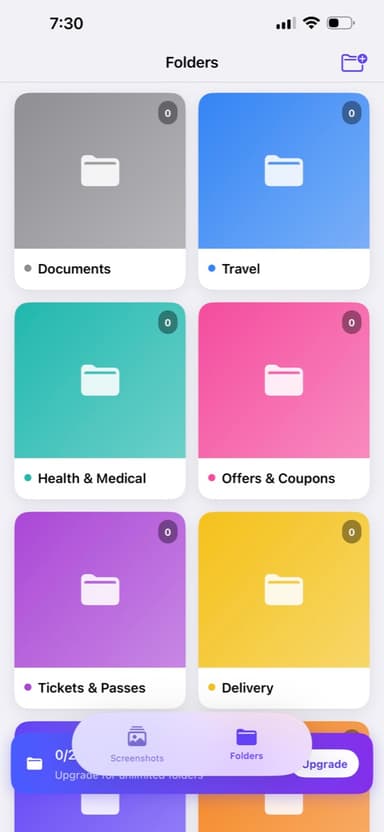 Organize in Folders